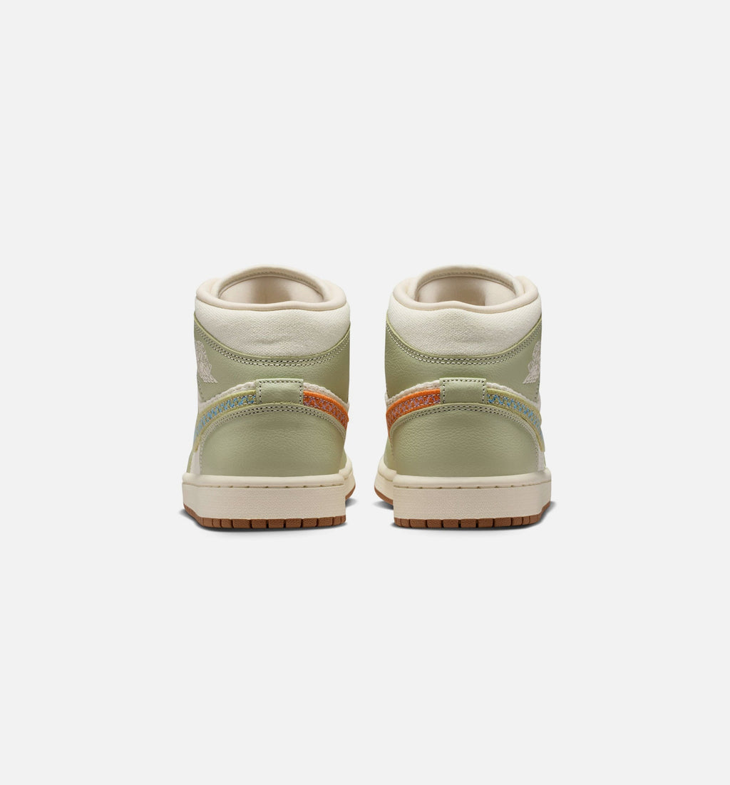 Air Jordan 1 Mid SE Olive Aura Womens Lifestyle Shoe | Olive Aura/Pearl White/Lawn