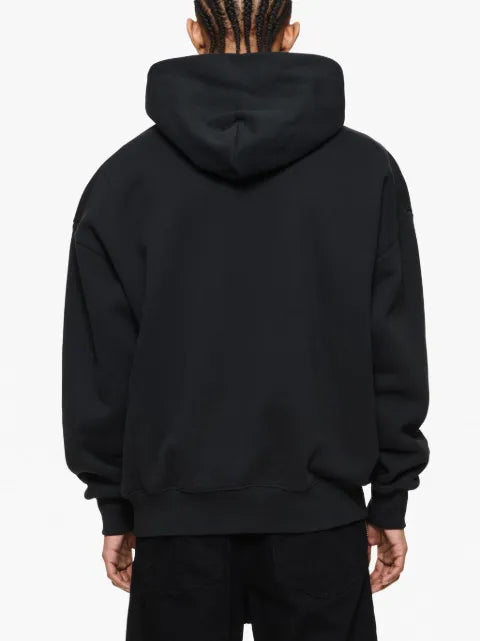 Purple Brand logo-embossed fleece hoodie