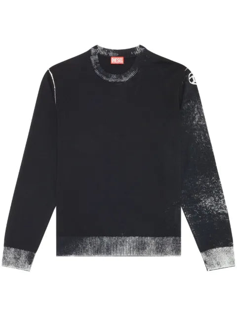 Diesel K-Larence-B reverse-print cotton jumper