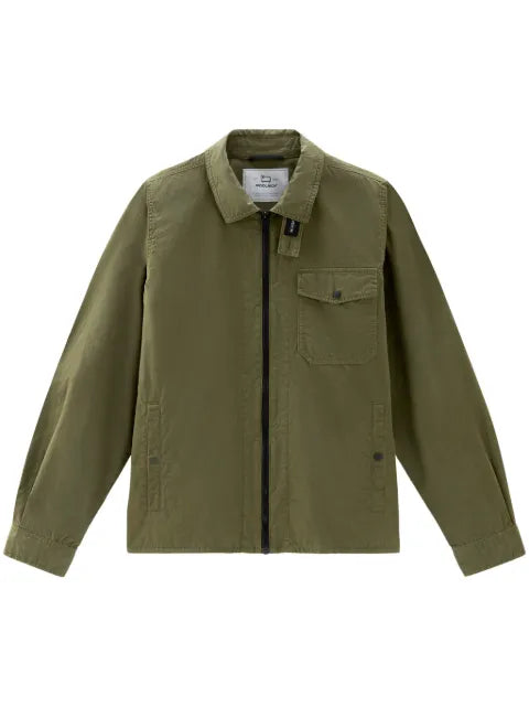 Woolrich gabardine-weave shirt jacket