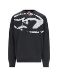 Diesel sweatshirt with distressed flocked logo