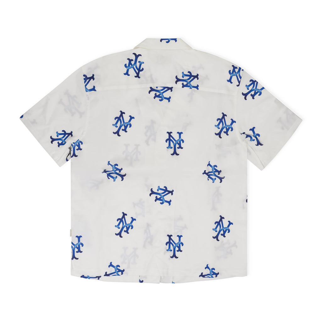 White Mets Collar Shirt