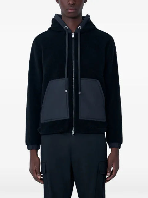 Moncler zip-up logo-detail hoodie