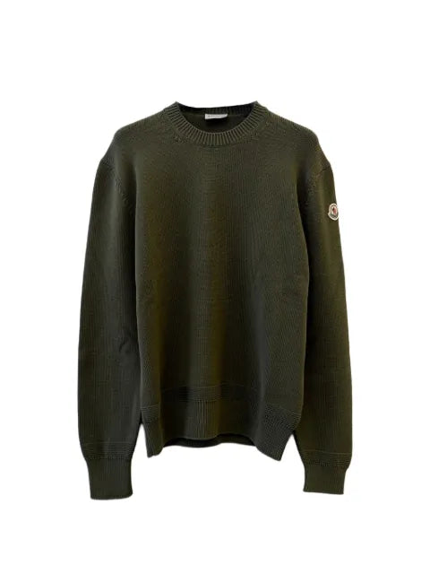 Moncler logo patch cotton sweater