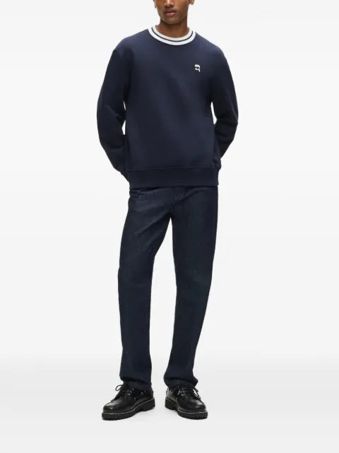Karl Lagerfeld Ikon striped neck sweatshirt