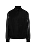 Gucci fabric bomber jacket with nappa sleeves