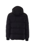 Add quilted hooded jacket