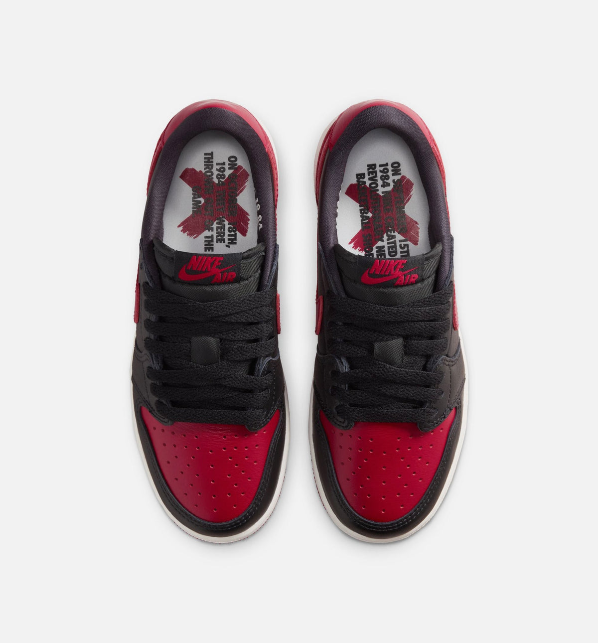 Air Jordan 1 Retro Low OG Banned Grade School – Black/Black/Varsity Red/Summit White