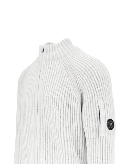 C.P. Company ribbed-knit Lens-detail cardigan