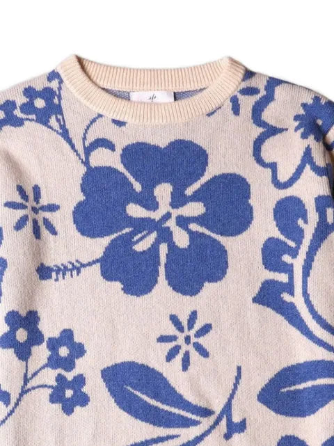 HARDEN Hibiscus intarsia-knit sweater