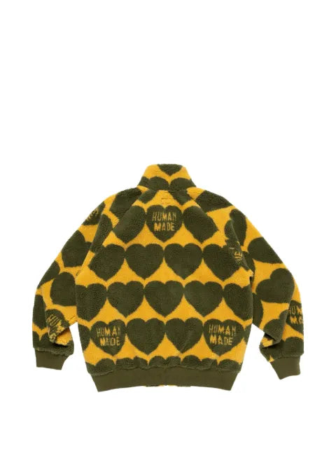 Human Made heart-print fleece jacket