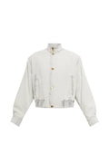 Jil Sander insulated denim jacket with stand collar