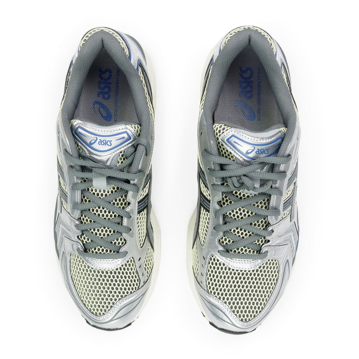 Soft Yellow / Asics Blue Gel-Kayano 14