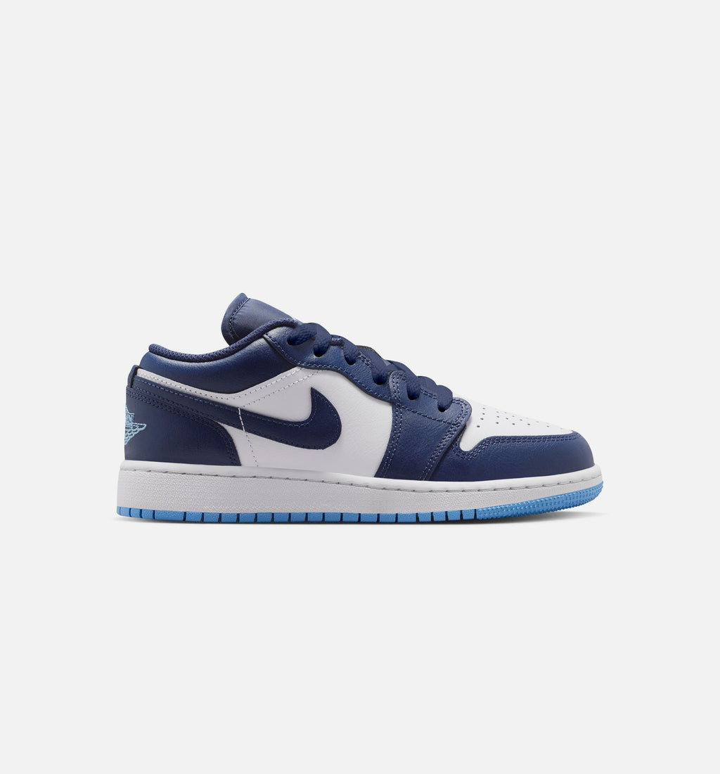 Air Jordan 1 Low Big Kids' Lifestyle Shoes - Midnight Navy/University Blue/White