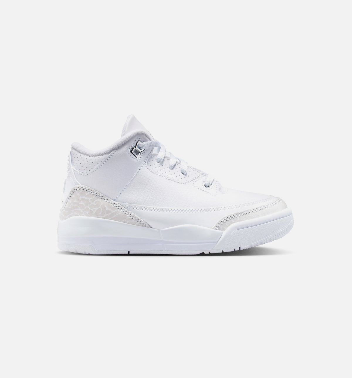 Air Jordan 3 Retro White & Silver Preschool Lifestyle Shoe