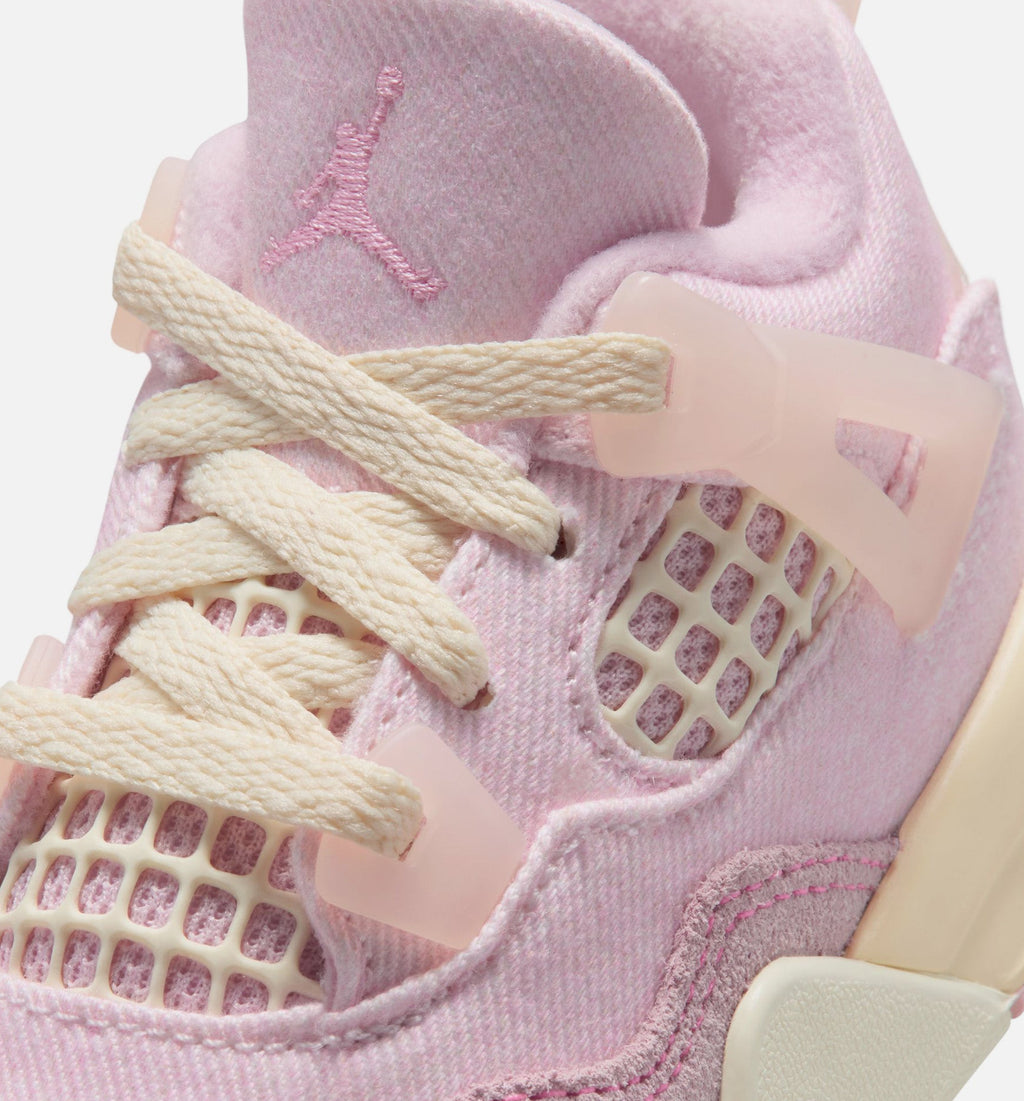 Air Jordan 4 Retro Pink Pearl and Iced Carmine Infant Sneakers - Iced Carmine/Coconut Milk/Anthracite/Muslin/Pinksicle