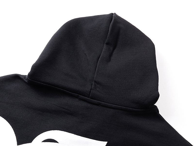 Mixed Emotion Angel Rhinestone Sleeve Graphic Hoodie