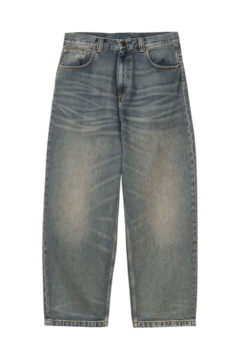 CARHARTT WIP BRANDON PANT Blue Worn Used Washed