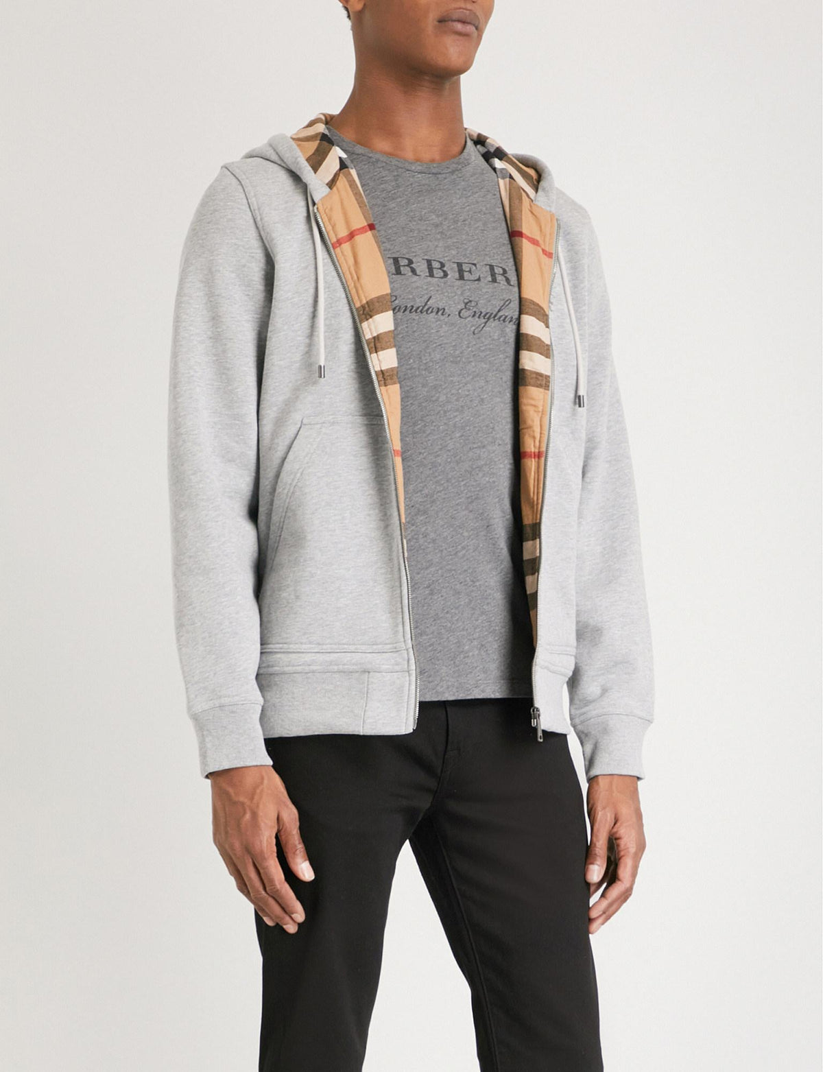 Burberry Fordson Zip Hoodie - Grey