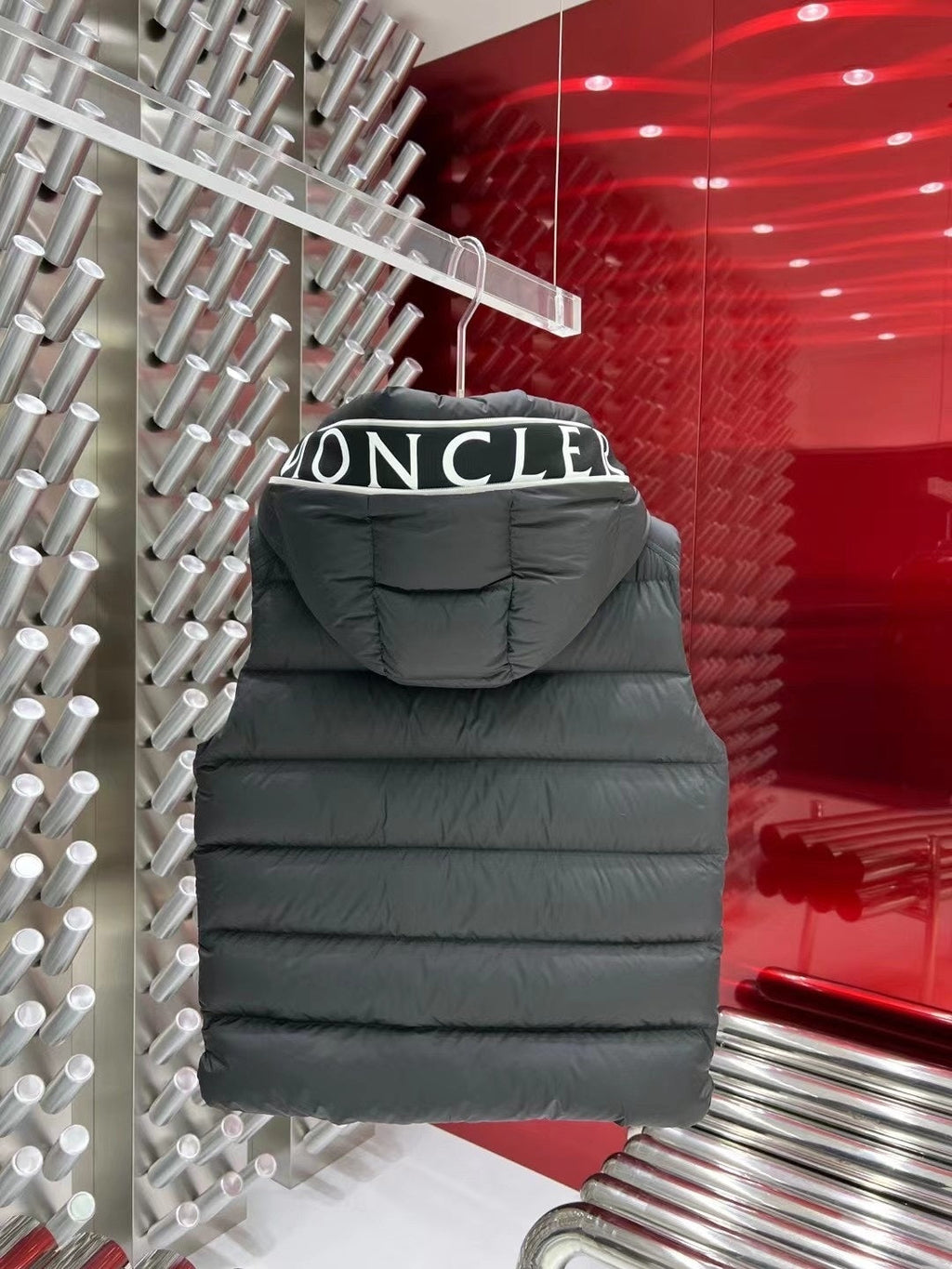 Canada Goose Black Down Jacket with White Contrast Trim
