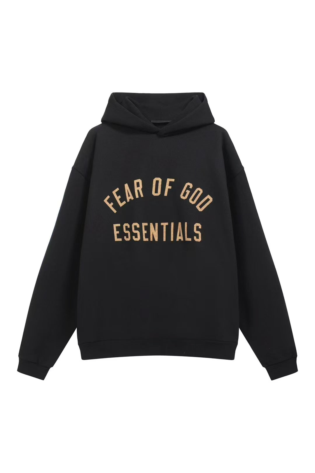 RSNOW Fear of God Essentials Fleece Hoodie Black/Dark Heather/Military