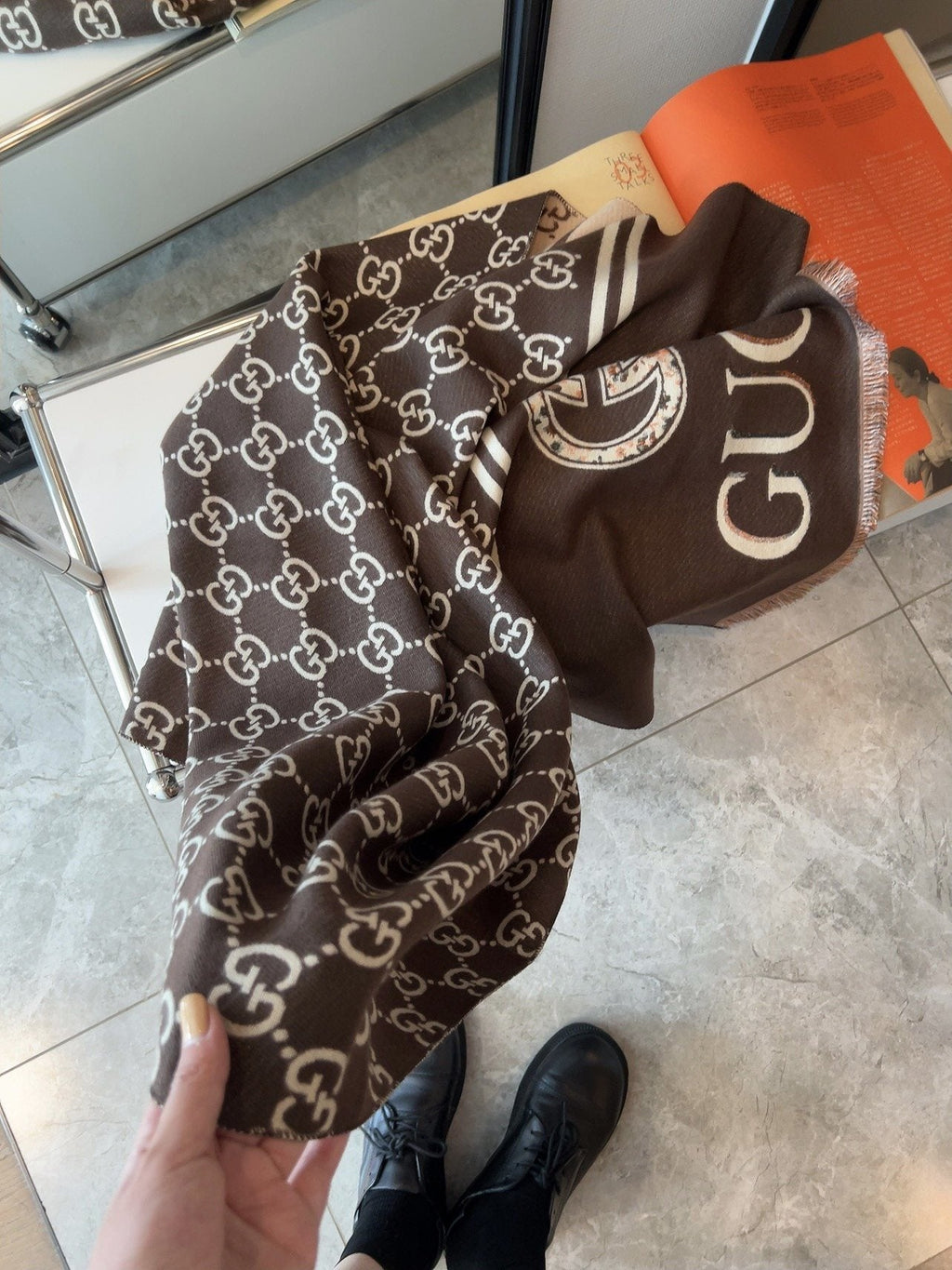 Gucci Patterned Woven Scarf