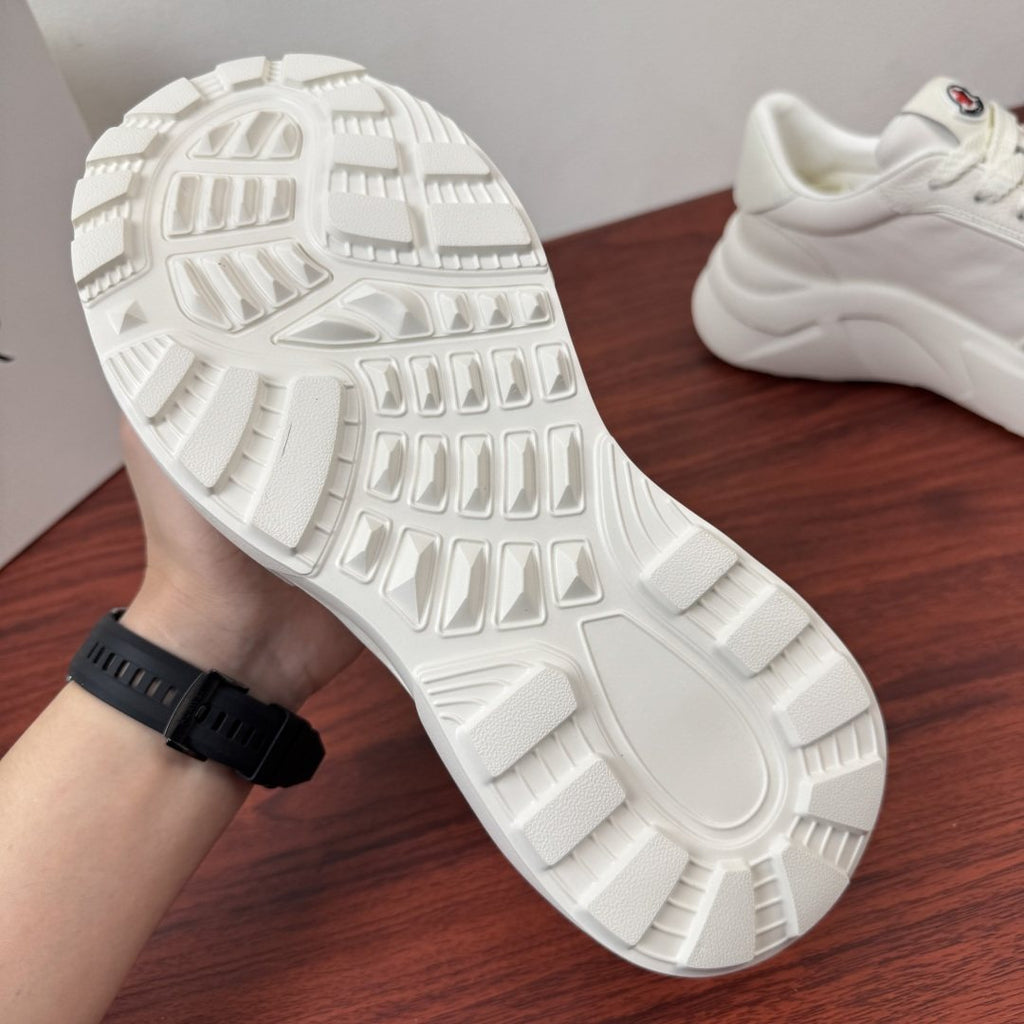 Moncler White Chunky Sole Sneakers