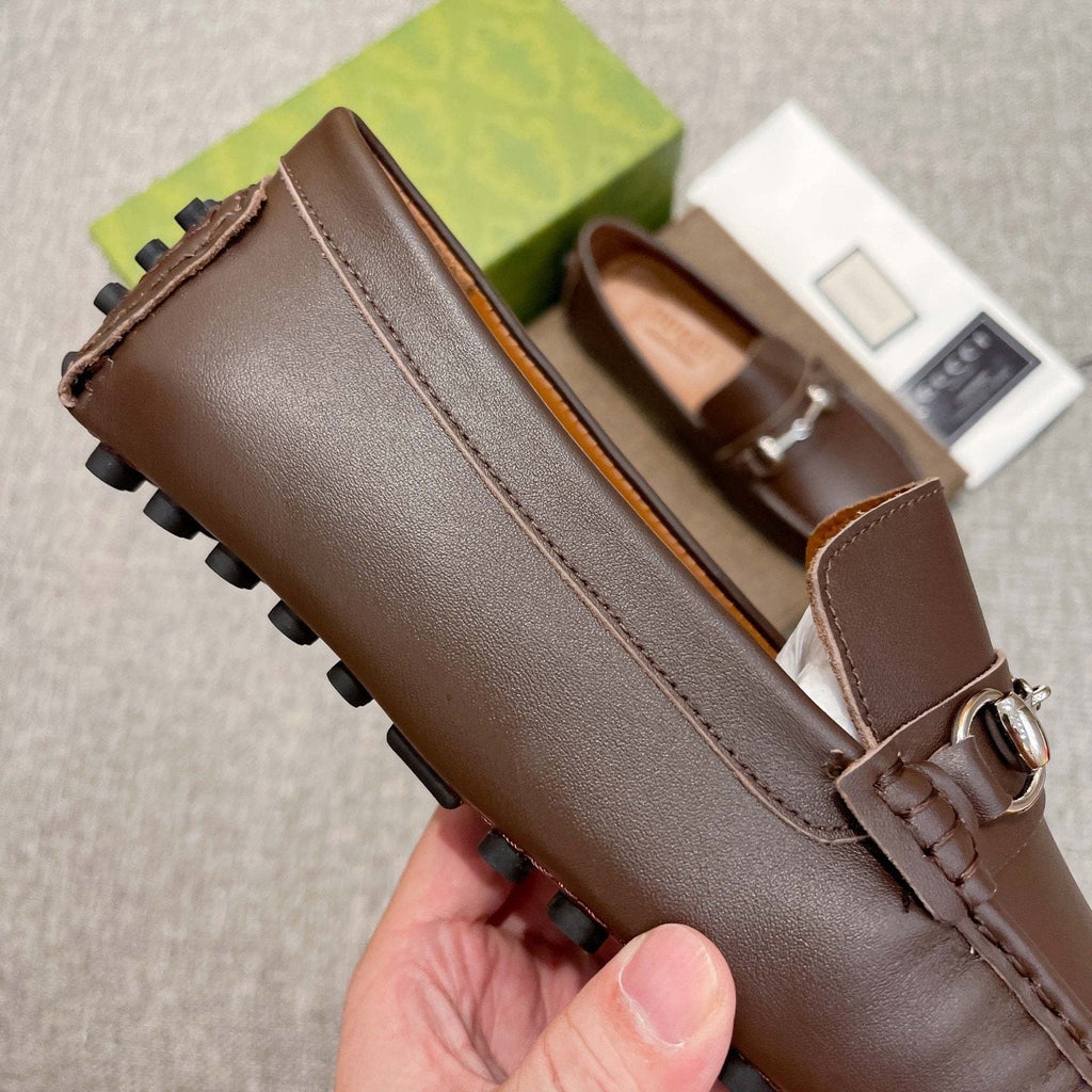Gucci Brown Bit Loafers