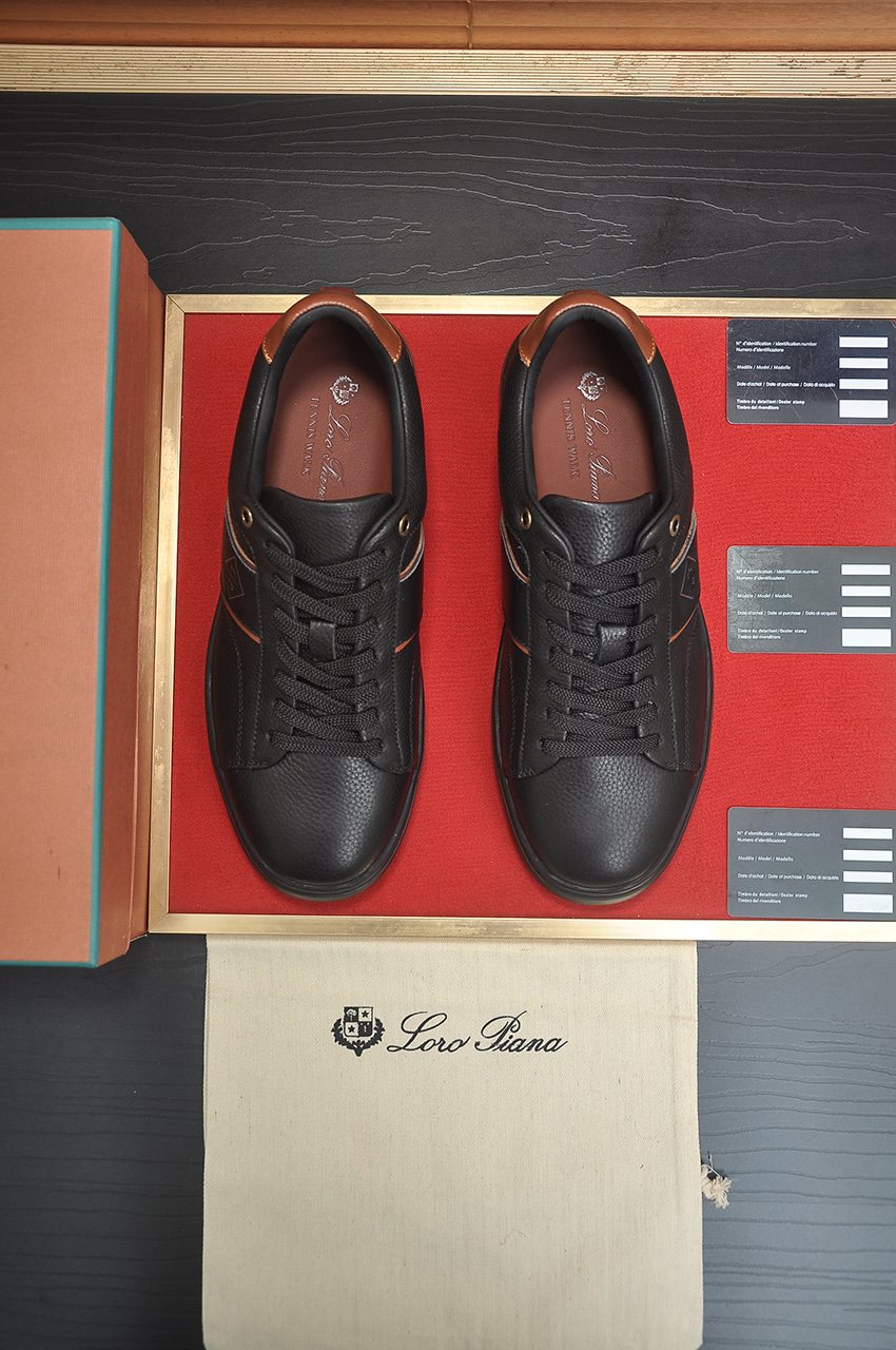 Loro Piana Textured Low-Top Sneakers