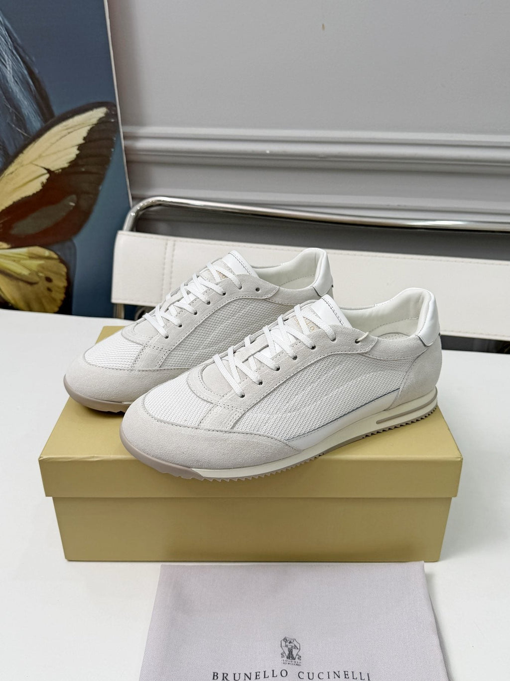 Brunello Cucinelli Low-Top Lace-Up Sneakers - Padded Collar