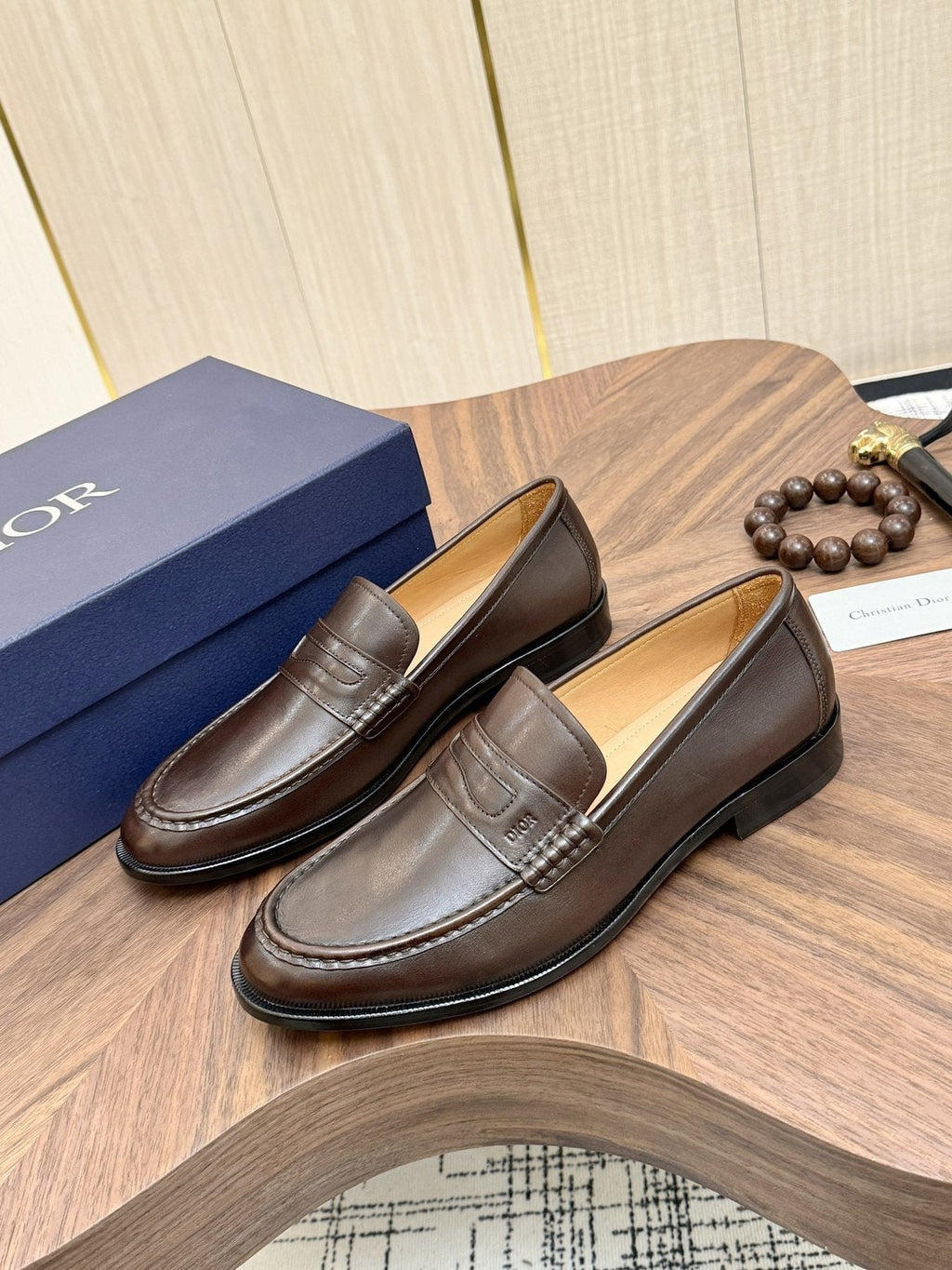 Dior Leather Penny Loafers