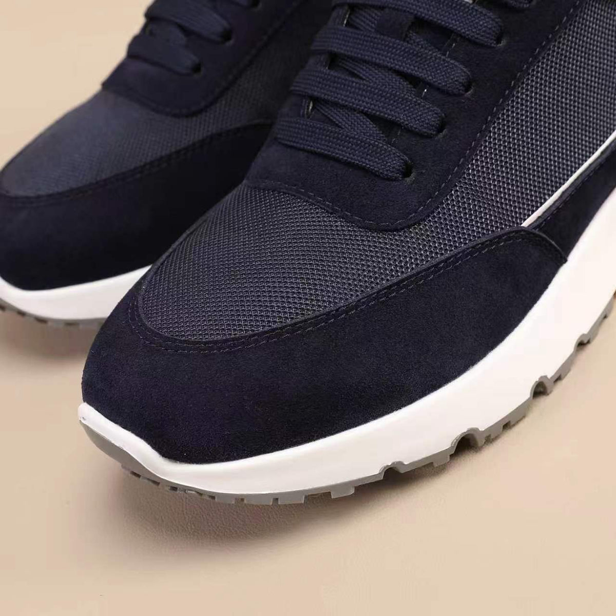 Brunello Cucinelli Suede-Trim Low-Top Sneakers