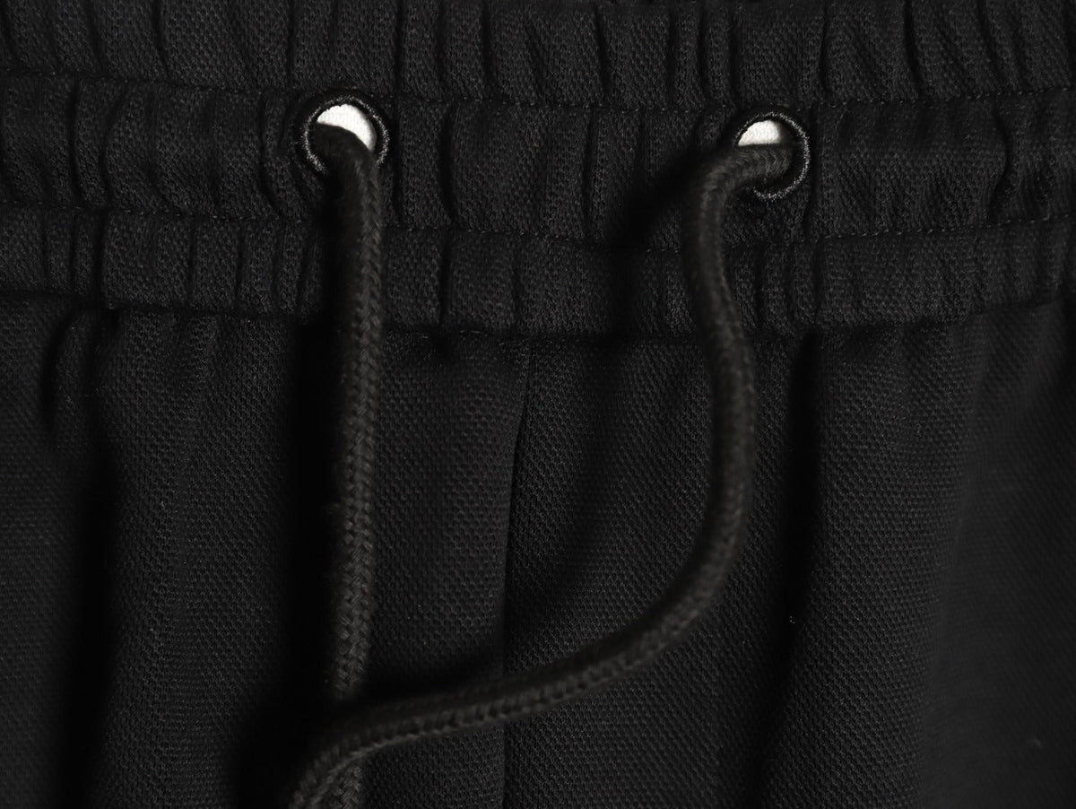 Burberry Equestrian-Emblem Check-Side Shorts - Black